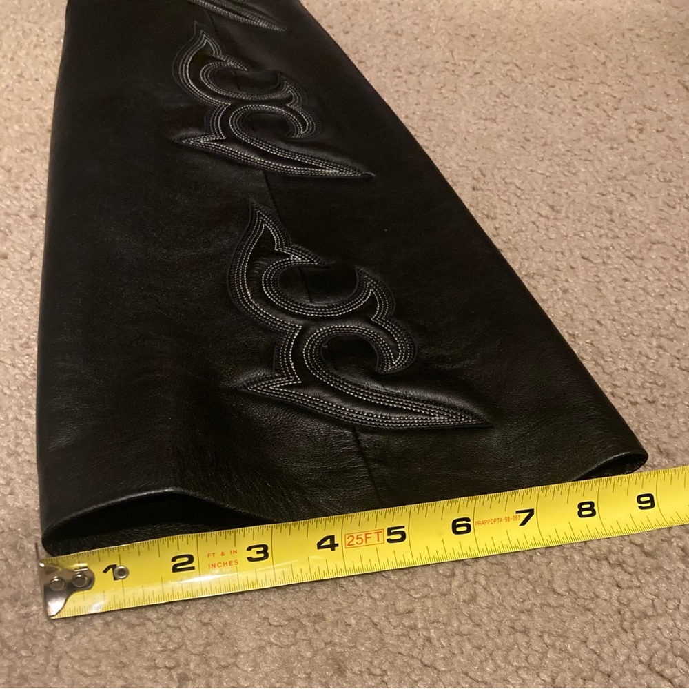 bebe Black Leather Low-Rise Lace-Up Bootcut Pants | Y2K | Size 8 - Picture 11 of 14